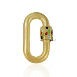 Multi Enamel Screw Carabiner Lock Jewelry