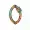 14K Yellow Gold Plated Multi Enamel Oval Carabiner Lock Jewelry