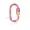 14K Yellow Gold Plated Twisted Shape Pink Enamel Carabiner Lock Jewelry