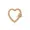 14K Yellow Gold Plated Twisted Heart Carabiner Lock Jewelry