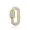 14K Yellow Gold Single Cut Diamond Carabiner Lock Jewelry