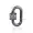 925 Silver Gray Plated Diamond Screw Carabiner Lock Jewelry