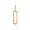 14K Yellow Gold  White Topaz Enhancer Lock Jewelry