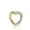 14K Yellow Gold plated Multi Stone Cubic Zirconia Heart Lock