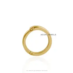 14K Yellow Gold Plain Snake Enhancer Lock Jewelry