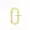 14K Yellow Gold Plated Plain Oval Enhancer Lock Jewelry