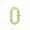 14K Yellow Gold Diamond Oval Spring Enhancer Lock Jewelry