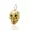 14K Yellow Gold Green Cubic Zirconia Skull charm