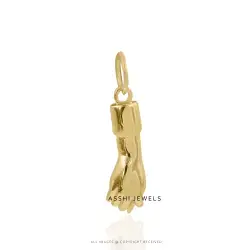 14K Yellow Gold Plated Figa Charm Jewelry