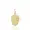 14K Yellow Gold Plated Green Cubic zirconia Skull Charm Jewelry
