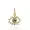 14K Yellow Gold Plated Turquoise Evil Eyes  Cubic Zirconia Charms Jewelry