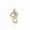 14K Yellow Gold Plated diamond Snake Connector Charm