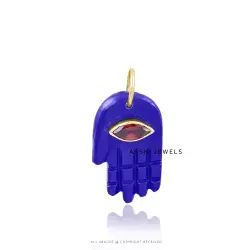 Lapis Garnet Figa Charm Jewelry