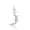 925 Silver Diamond Moon Charm Jewelry