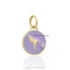 14K Yellow Gold Double Cut Diamond Enamel Bird Charm Jewelry