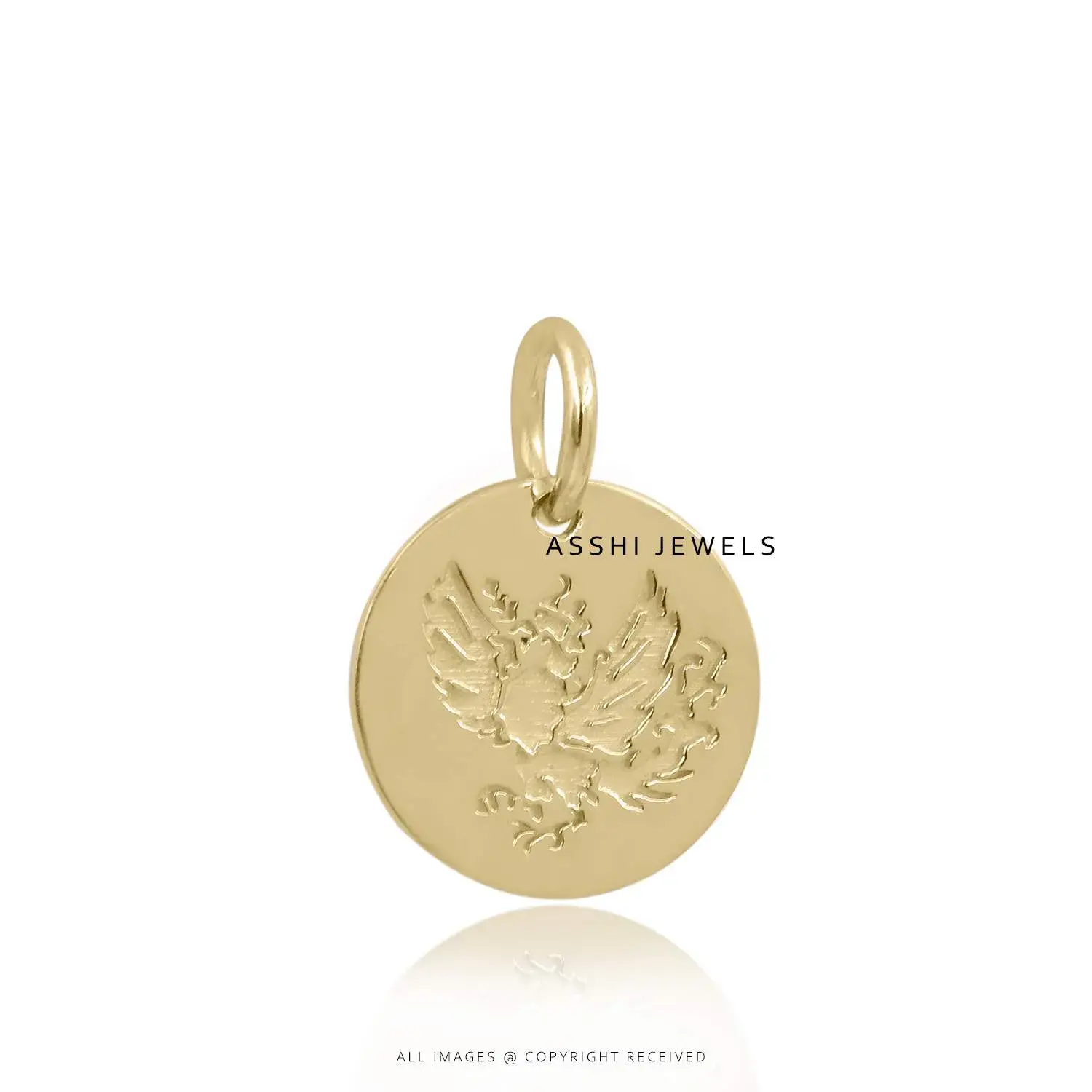 14K Yellow Gold Dragon Charms Jewelry