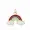 14K Yellow Gold Plated Multi Enamel Cloud Charm Jewelry
