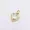 14k Yellow Gold Plated White Cubic Zirconia Heart Charm Jewelry