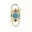 14K Yellow Gold Plated Turquoise Pink Onyx Padlock Jewelry