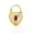 14K Yellow Gold Plated Pink Onyx Carving Padlock Jewelry