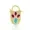 14K Yellow Gold Plated Pink Topaz Paw Padlock