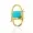 14K Yellow Gold Plated Turquoise Padlock