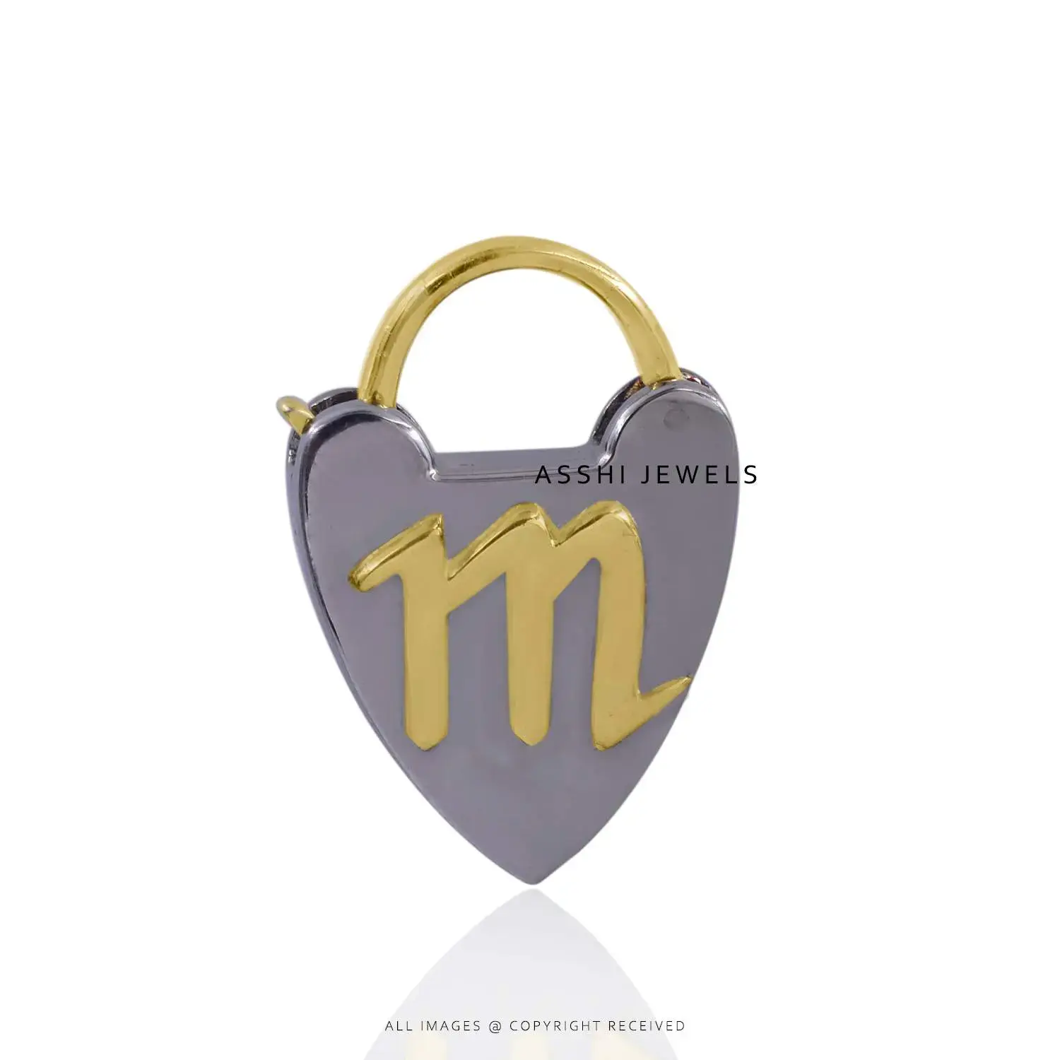 925 Silver Letter Padlock Jewelry