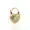 14K Yellow Gold Plated Turquoise & Pink Topaz Heart Padlock Jewelry