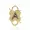 14K Yellow Gold Plated Diamond A Letter Padlock Jewelry