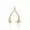 14K Yellow Gold Plated Diamond Wishbone Pendant Jewelry