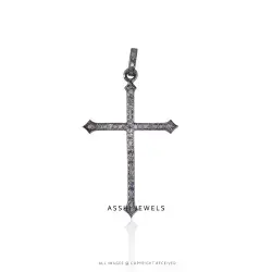 925 Silver Diamond Cross Pendant Jewelry
