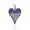 925 Silver Blue Sapphire Diamond Heart Pendant Jewelry