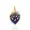 14K Yellow Gold Plated Diamond Star Dot Enamel Shield Pendant Jewelry