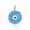 14K Yellow Gold Plated Evil Eye Enamel Diamond Pendant Jewelry