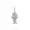 925 Silver Diamond Fish Bone Pendant Jewelry