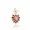 14K Yellow Gold Plated Topaz Enamel Heart  Pendant Jewelry