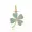 14K Yellow Gold Plated Turquoise Clover Pendant  Jewelry