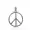 925 Silver White Topaz Peace Pendant Jewelry