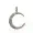 925 Silver Diamond Crescent Moon Pendant Jewelry