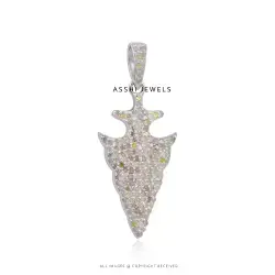 925 Silver Diamond Arrowhead Pendant Jewelry