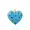 14k Yellow Gold Plated Turquoise Heart Pendant Jewelry