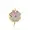 14k Yellow Gold Plated Rose Quartz Clover Pendant Jewelry