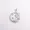 925 Silver Diamond Floral Pendant Jewelry
