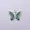 14k Yellow Gold Plated Green Topaz Butterfly Pendant Jewelry