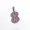 14k Yellow Gold Plated Pink Cubic Zirconia Dollar Pendant Jewelry