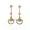 14K Yellow Gold  Plated Diamond Horse Bit Drop Earring Jewelry