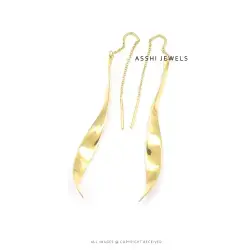 14K Yellow Gold Large Dangle Earring Jewelry