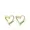 14K Yellow Gold Plated Emerald Heart Stud Earring Jewelry