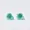 925 Silver Green Onyx Leaf Stud Earring Jewelry