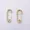 14K Yellow Gold Plated Diamond Safety Pin Earring Jewelry